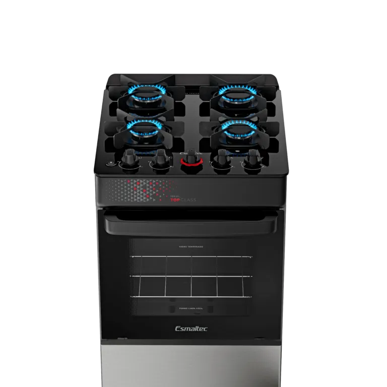 Fogão 4 Ideal Top Glass Mesa de Vidro Esmaltec com Acendimento Automático Inox - 3