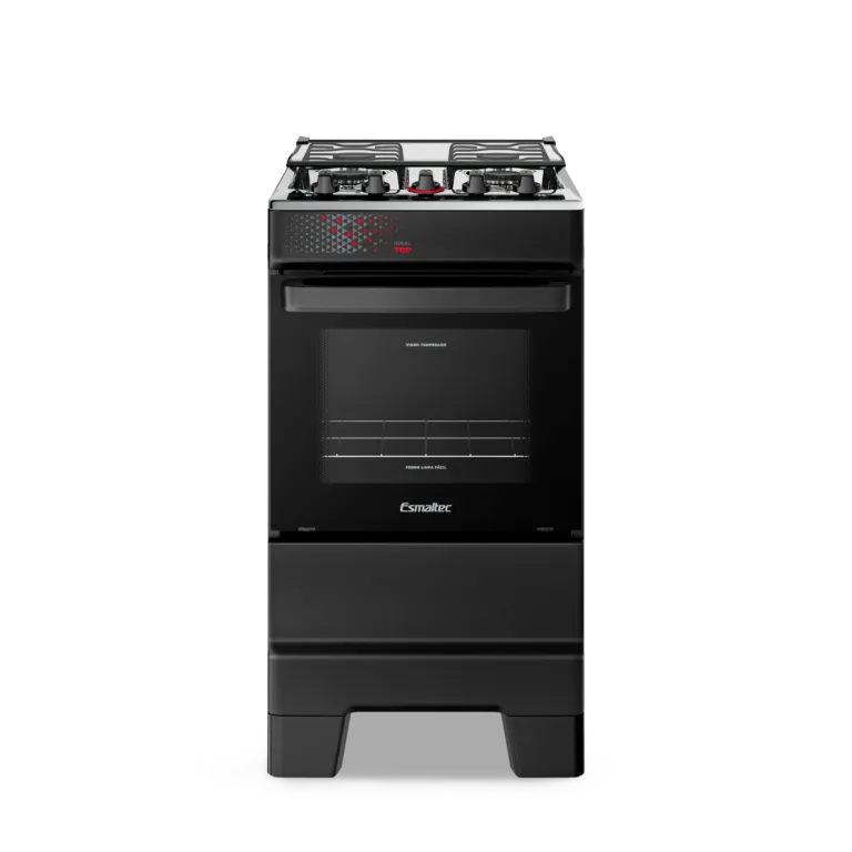 Fogão 4 Bocas Ideal Top Esmaltec com Acendimento Automático Preto  - 1