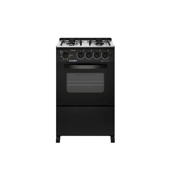 Fogão 4 Bocas Esmaltec Caribe Acendimento Automático Preto 