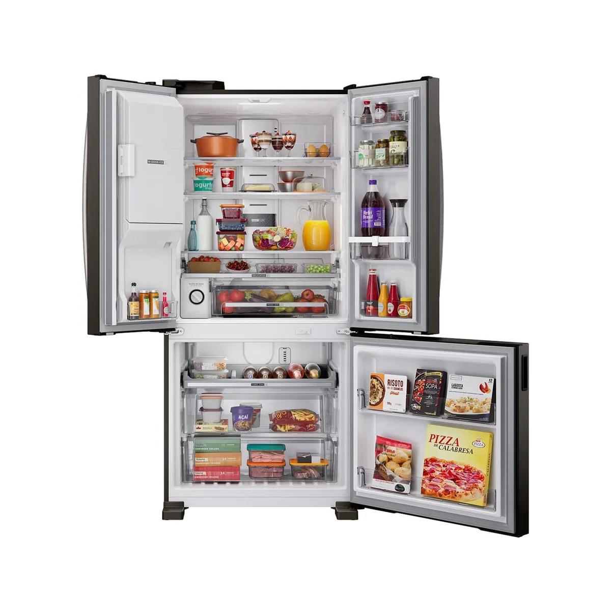 Geladeira Brastemp 544 Litros Frost Free French Door Preta com Água e Gelo na Porta - BRH85ME - 3