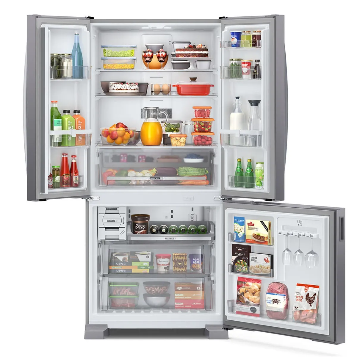Geladeira Brastemp Frost Free French Door A+++ 554 Litros Cor Inox - BRO85AK - 3
