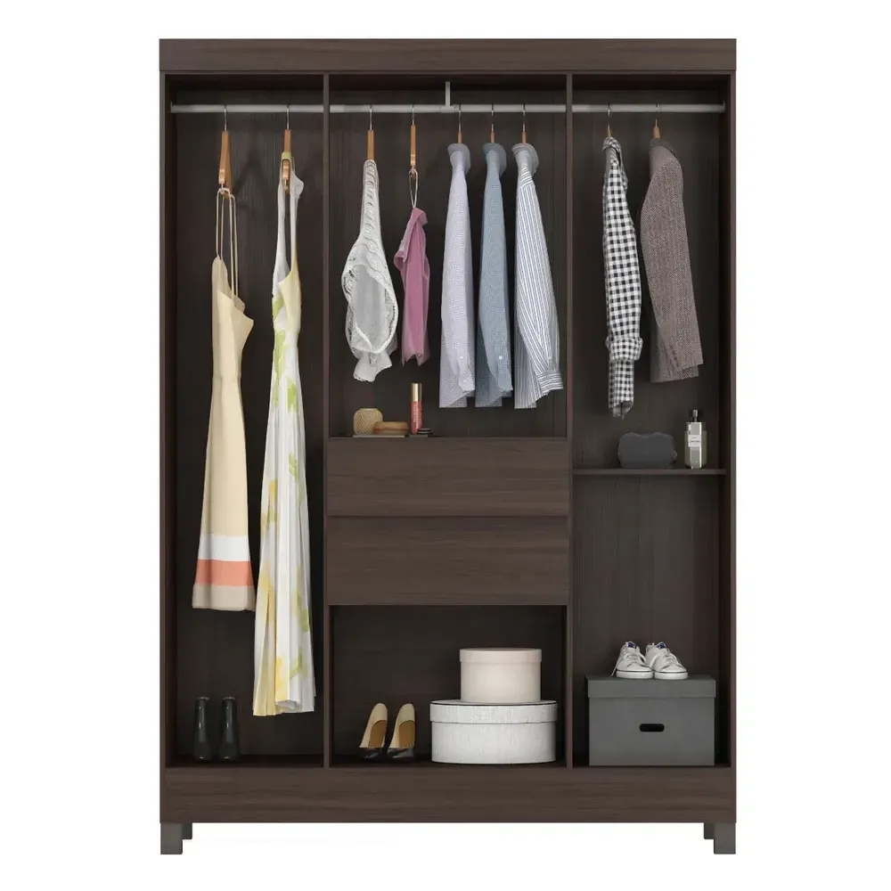 Guarda Roupa Casal Ecom II 6 Portas Café Touch - Demóbile - 3
