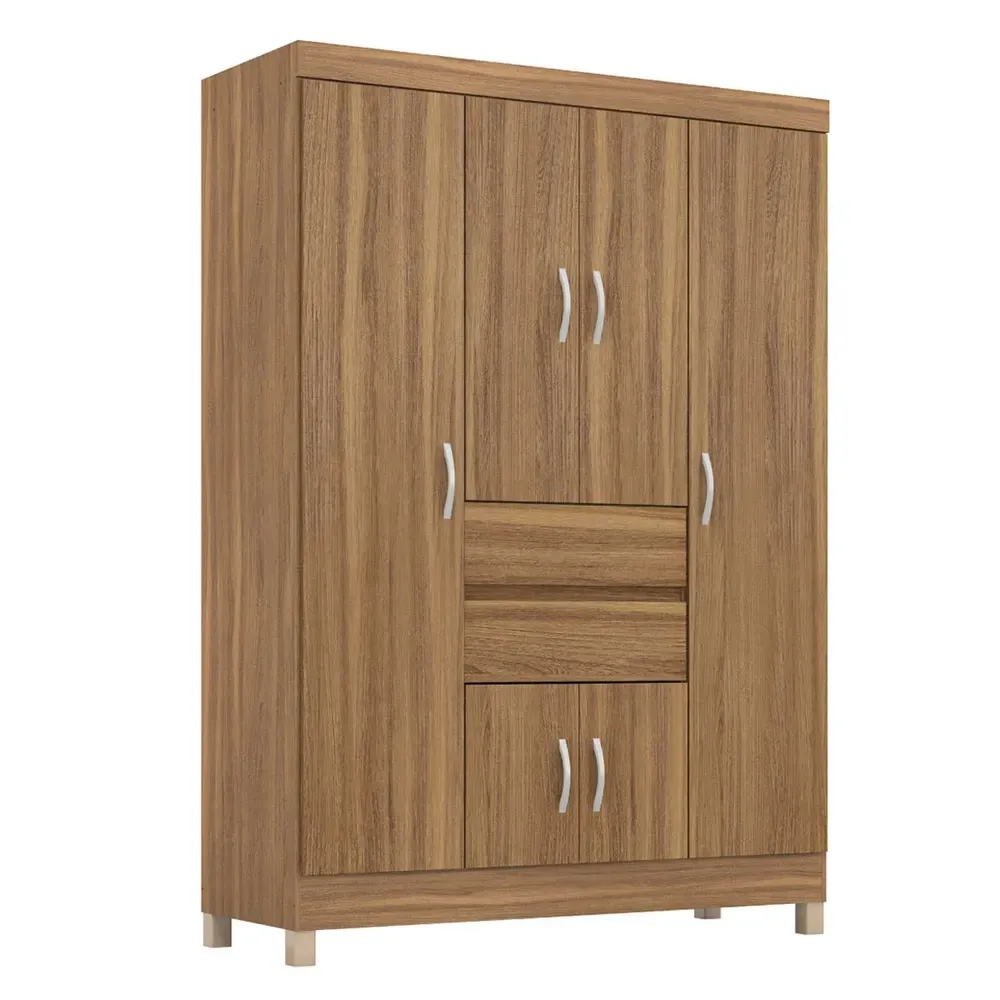Guarda Roupa Casal Ecom II 6 Portas Amêndola - Demóbile - 2
