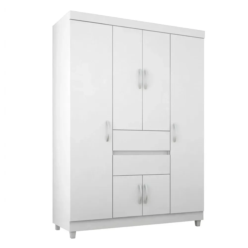 Guarda Roupa Casal Ecom II 6 Portas Branco - Demóbile - 2