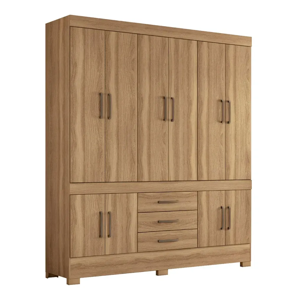 Guarda Roupa Casal New Murano 10 Portas 3 Gavetas Amêndola/Touch - Demóbile - 2