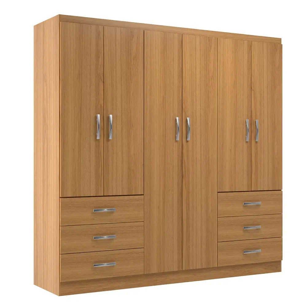 Guarda Roupa Casal New Encante 6 Portas 6 Gavetas Cinamomo - Evidencia Móveis - 2