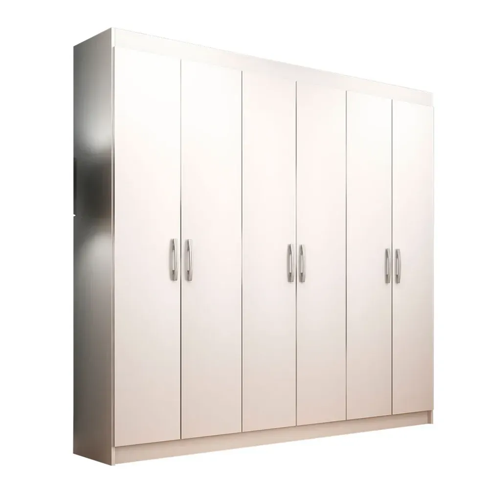 Guarda Roupa Casal Montreal 6 Portas 2 Gavetas Branco - Evidência Móveis - 2
