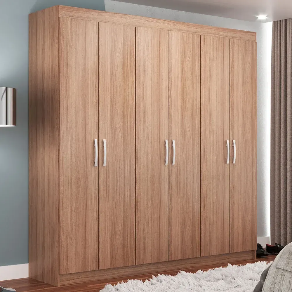 Guarda Roupa Casal Montreal 6 Portas 2 Gavetas Demolição - Evidência Móveis - 1