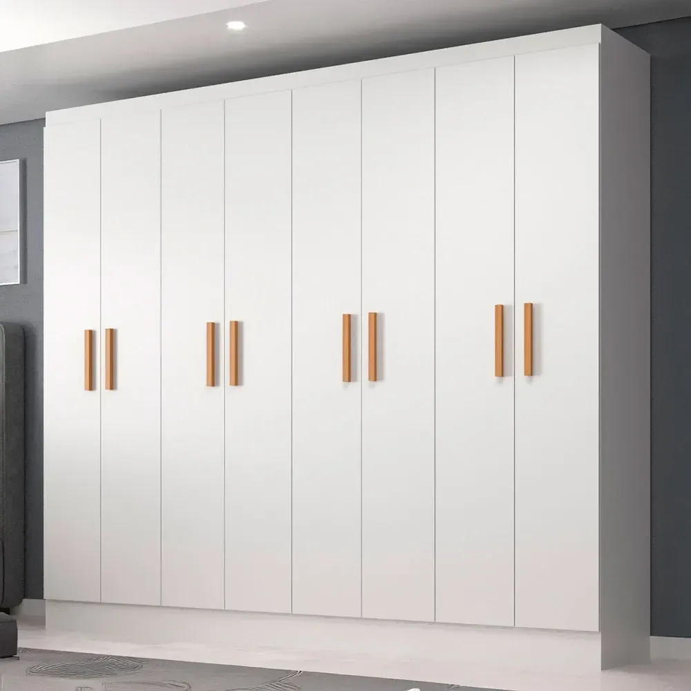 Guarda Roupa Casal Paris 8 Portas Branco - Evidencia Móveis - 1