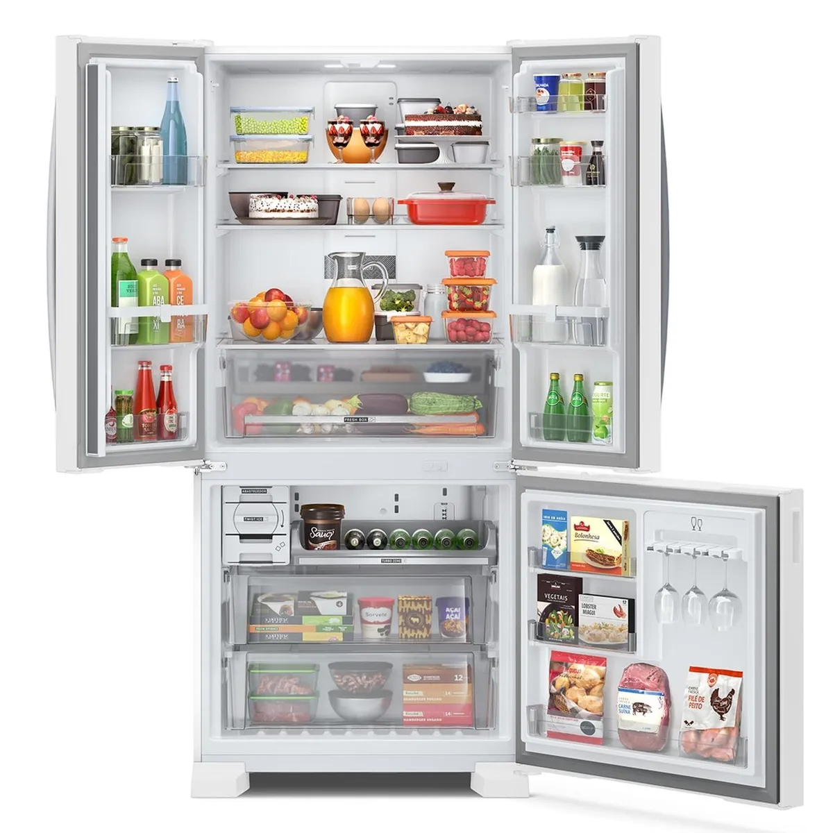 Geladeira Brastemp Frost Free French Door A+++ 554 Litros Branca - BRO85AB - 3