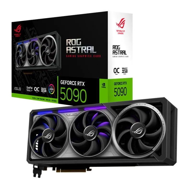 Placa de Video Asus GeForce RTX 5090 ROG Astral OC Edition, 32GB, GDDR7, 512-bit, ROG-ASTRAL-RTX5090-O32G-GAMING - 1