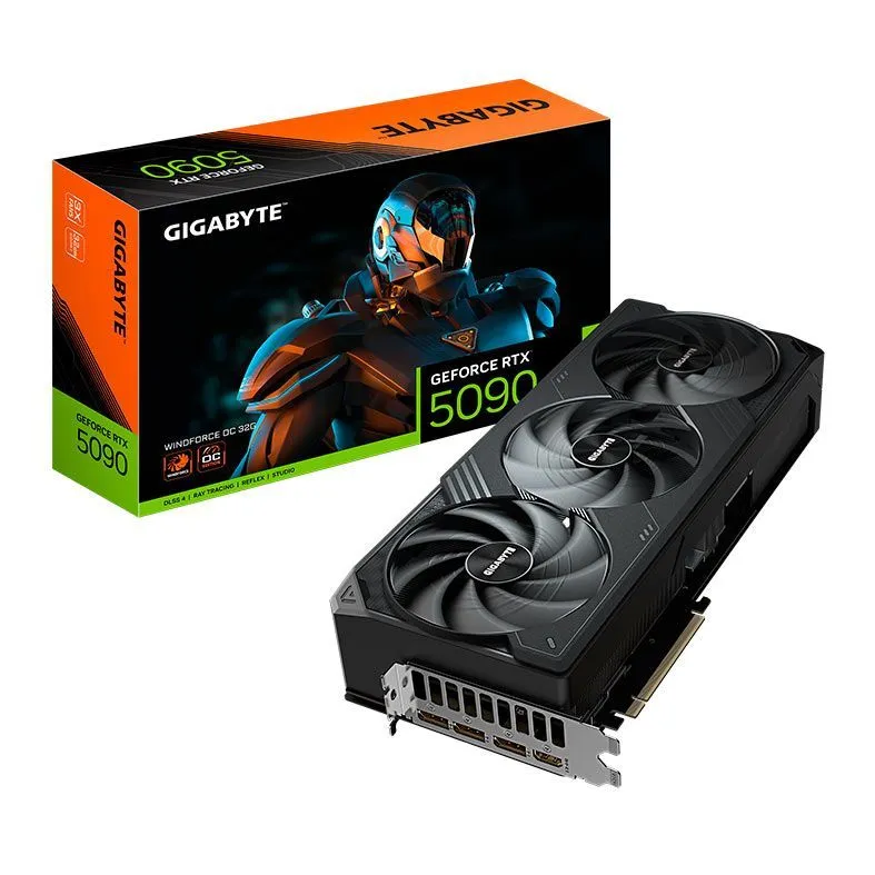 Placa de Video Gigabyte GeForce RTX 5090 Windforce OC, 32GB, GDDR7, 512-bit, GV-N5090WF3OC-32GD - 1