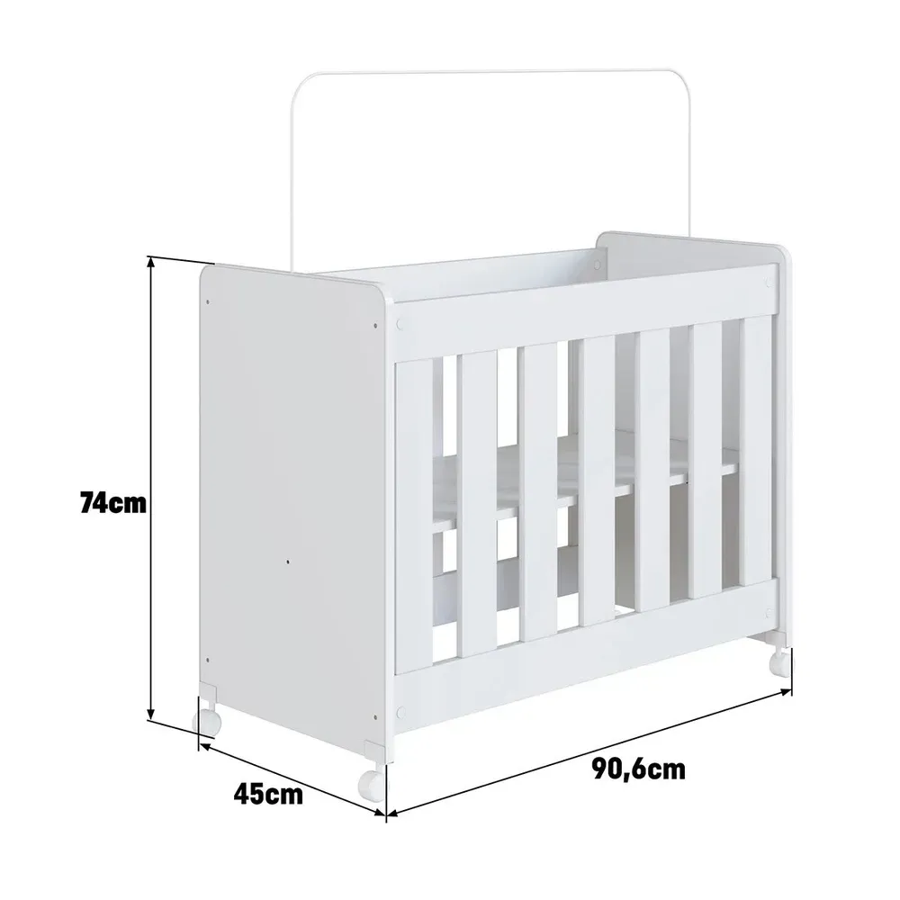 Berço Evolutivo 4 em 1 com Colchão Branco - Completa Móveis - 3