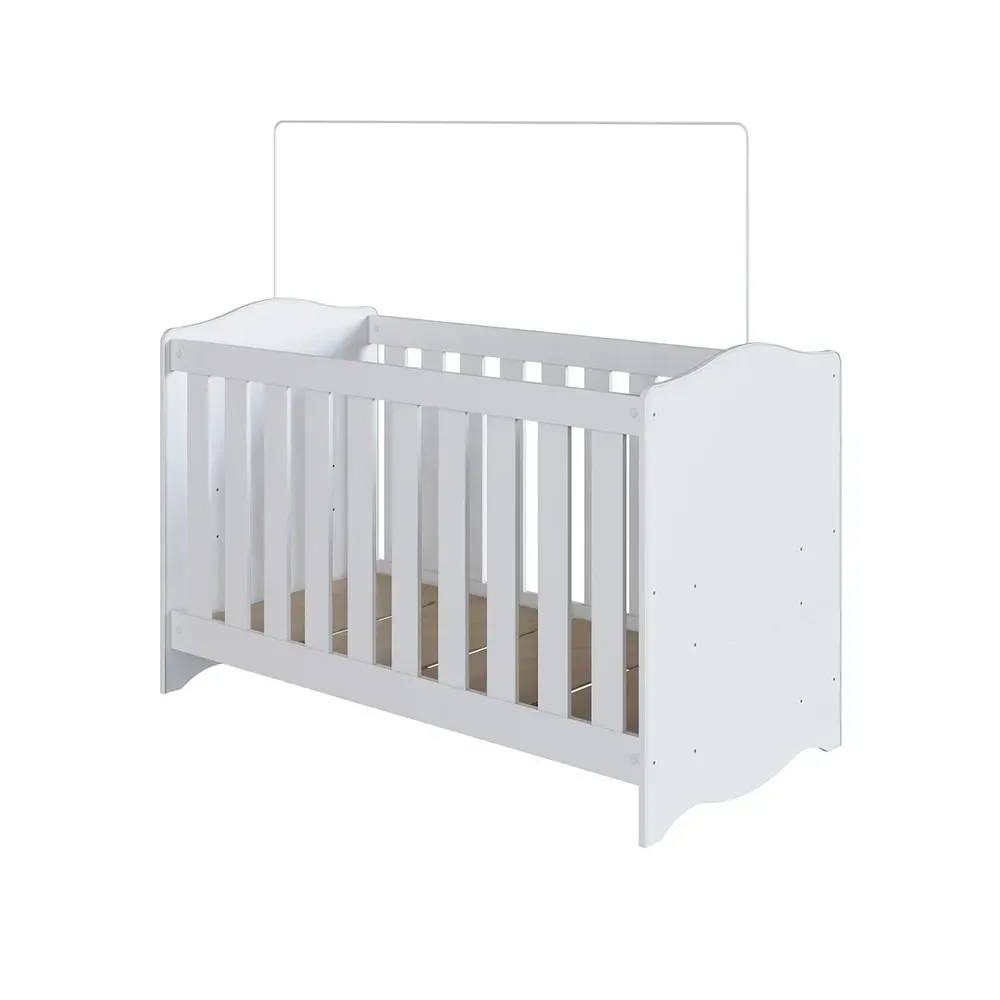Berço Encanto 3 em 1 com Colchão Branco - Completa Móveis - 2