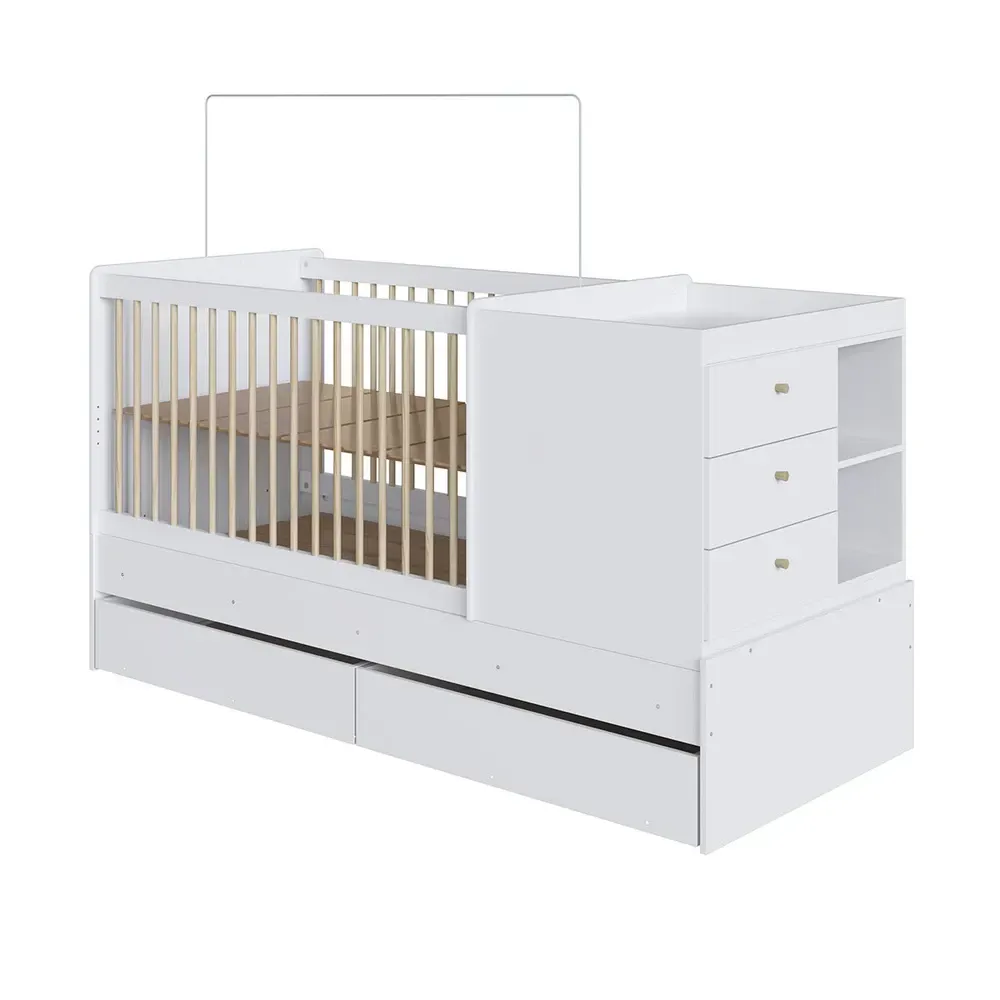 Berço Cama Bebê Multifuncional 3 Gavetas Branco - Completa Móveis - 2
