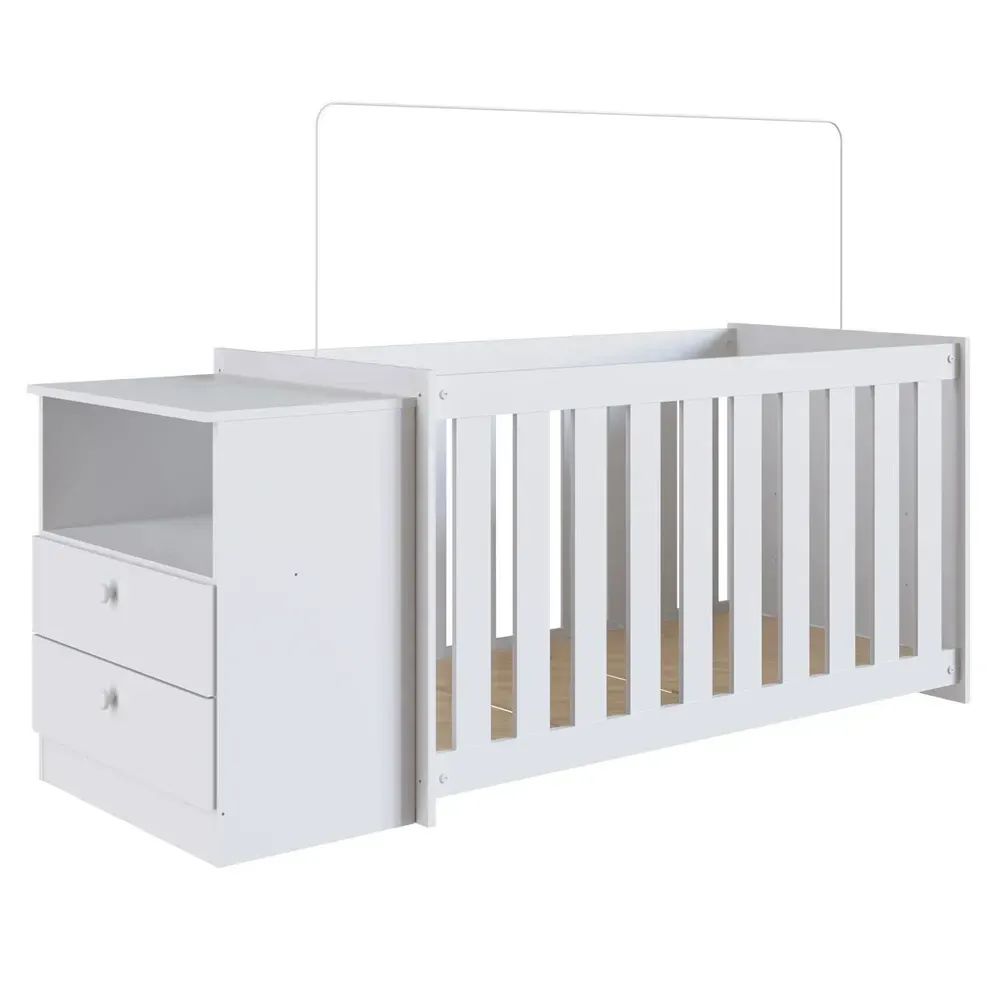 Berço com Cômoda Aconchego 2 Gavetas Branco – Completa Móveis - 2