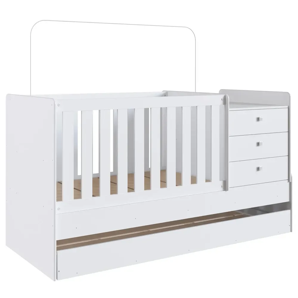 Berço Cama com Auxiliar Branco - Completa Móveis - 2