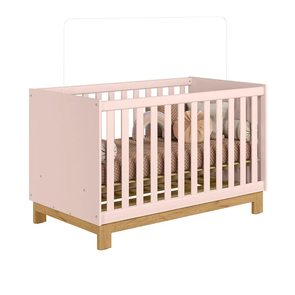 Berço Mini Cama 2 em 1 Encanto Rosa - Qmovi - 2