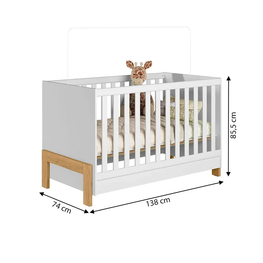 Berço Mini Cama Fantasia 2 em 1 Branco - Qmovi - 3