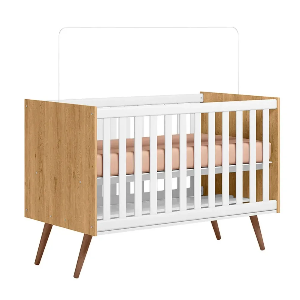 Berço Mini Cama Encanto Freijó/Branco - Qmovi - 2