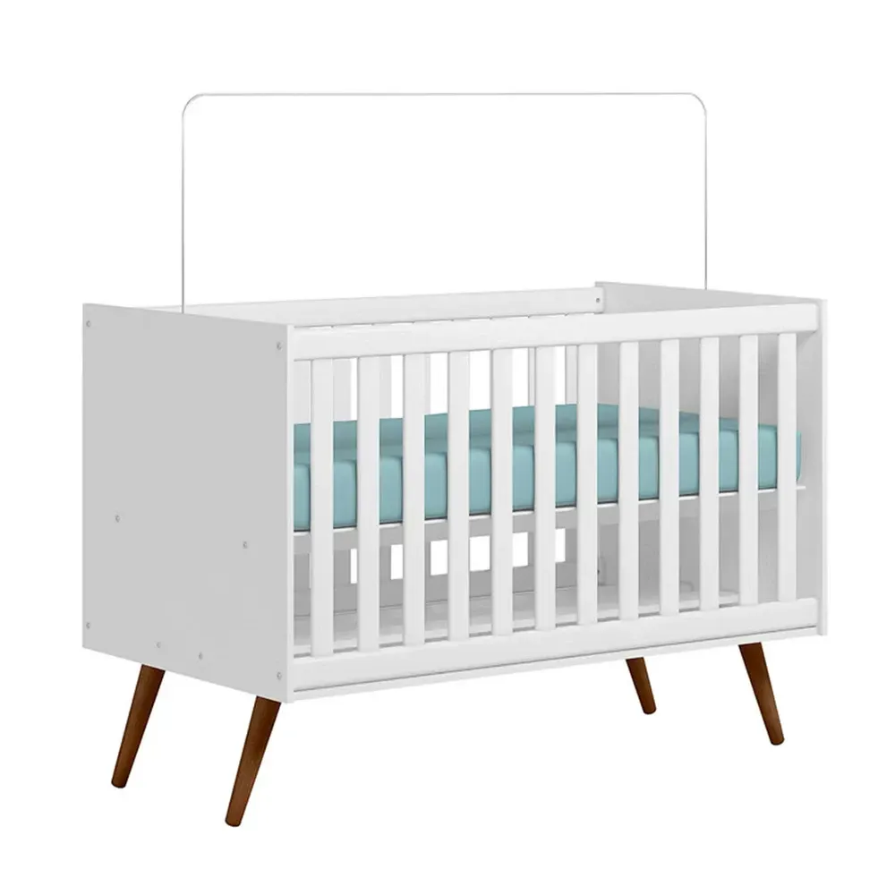 Berço Mini Cama Encanto Branco Acetinado - Qmovi - 2