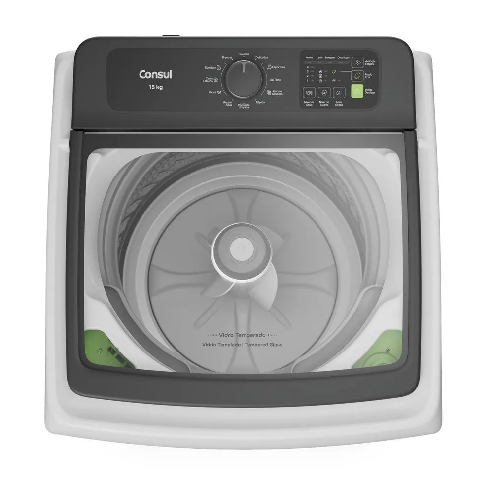 Máquina de Lavar Consul 15Kg Branca com Modo Eco - CWN15AB - 3