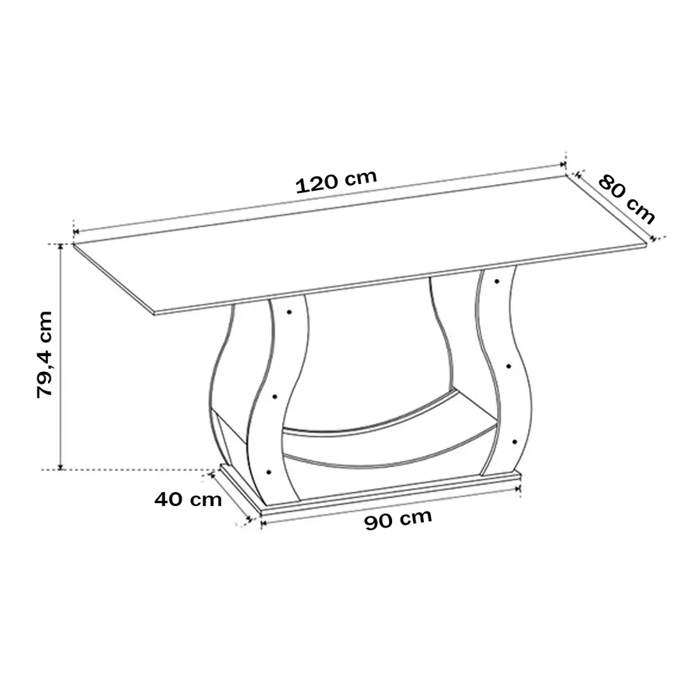 Mesa de Jantar 4 Lugares Los Angeles Mel/Cinza/Veludo Cinza - Viero Móveis - 3