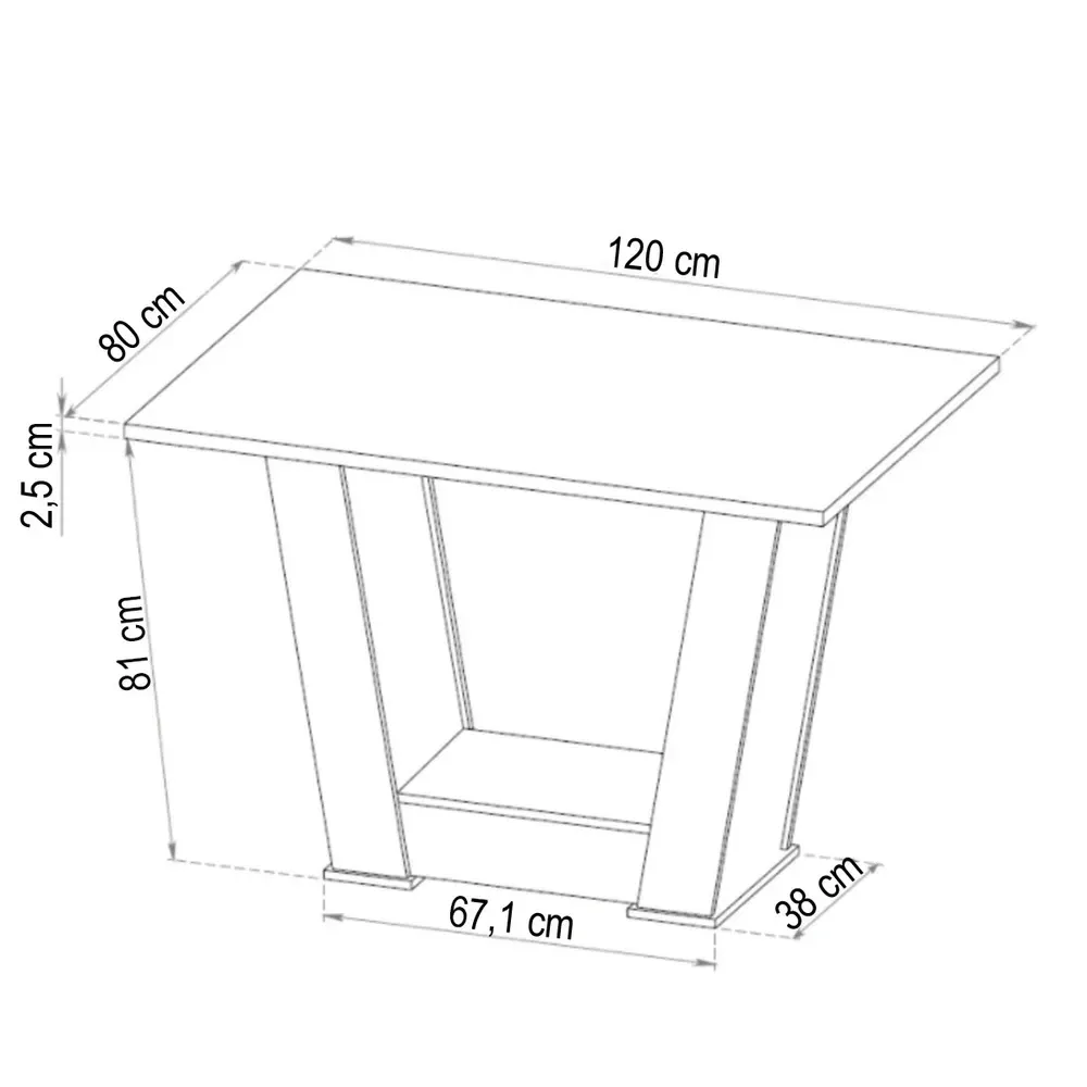 Mesa de Jantar 4 Lugares Floripa Mel/Blonde/Veludo Pastel - Viero Móveis - 3