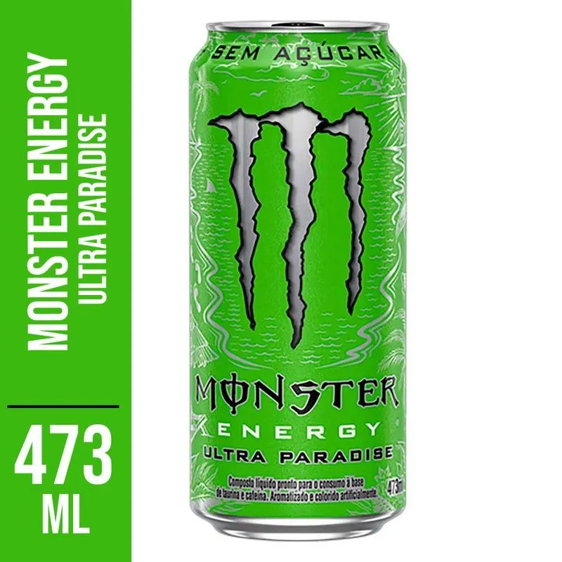 Energético Monster Ultra Paradise Zero Açúcar Latão 473ml - Pack com 6 Unidades  - 1