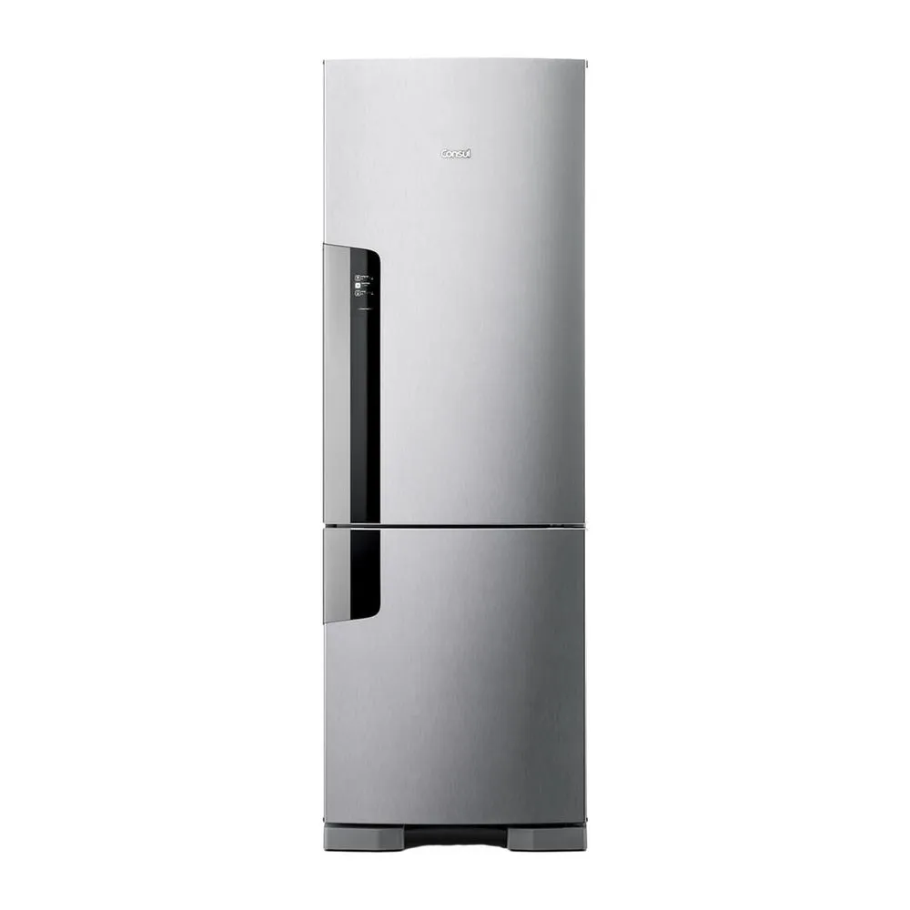 Geladeira Consul Frost Free Duplex 397 litros Evox com freezer embaixo - CRE44BK - 1