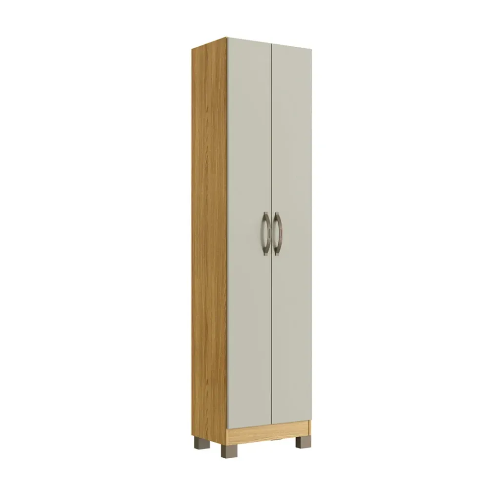Guarda Roupa Solteiro 2 Portas Ipê/Cristalo Basic - Decibal - 2
