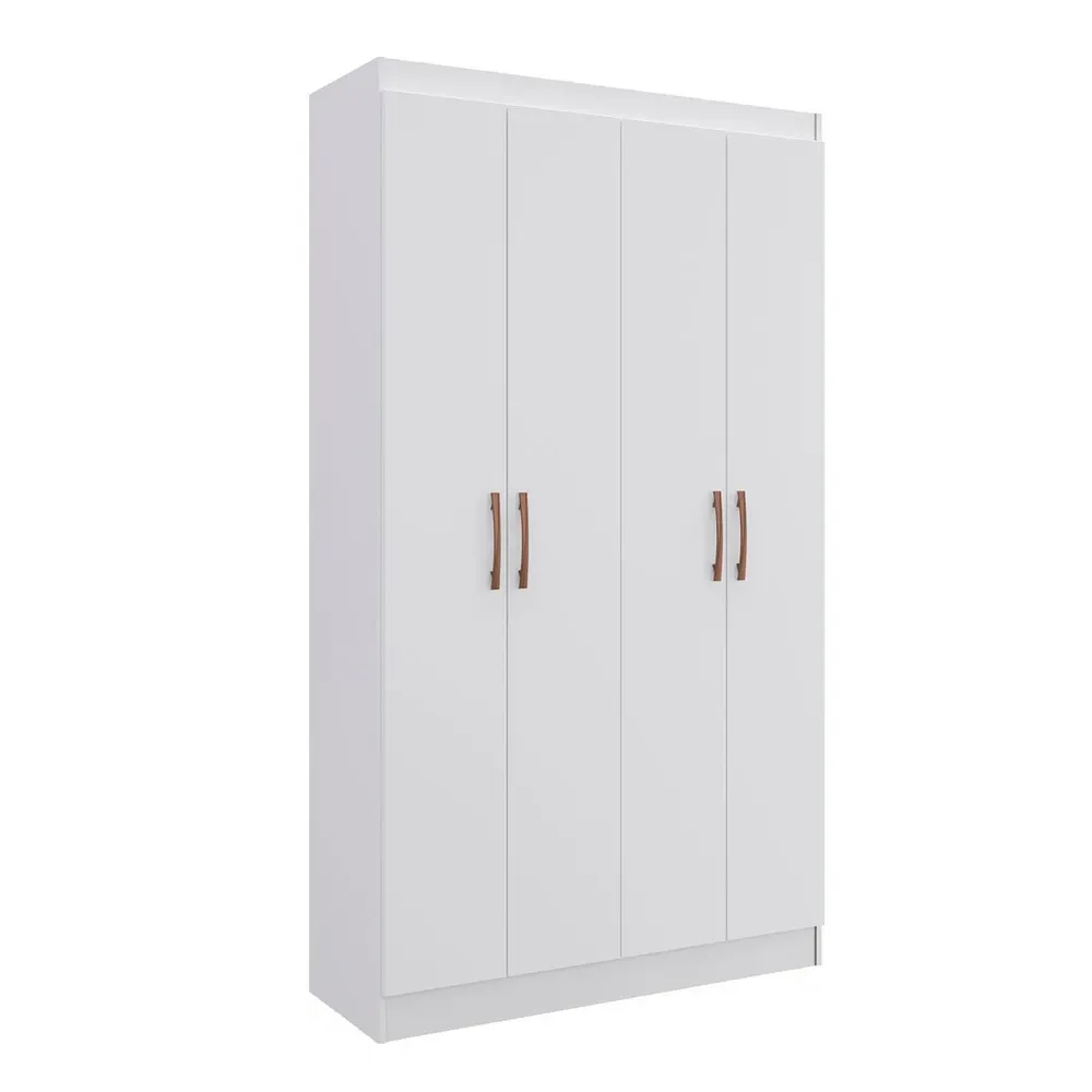 Guarda Roupa Solteiro 4 Portas Lyon 8 Prateleiras 40468 Branco - Pnr Móveis - 2