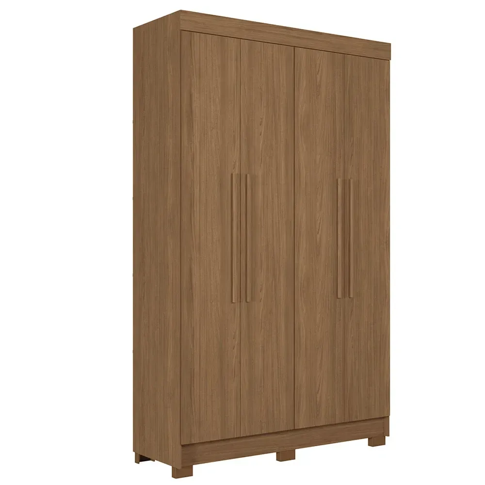 Guarda Roupa Solteiro Iporá 4 Portas 2 Gavetas Jatoba - Pnr Móveis - 2