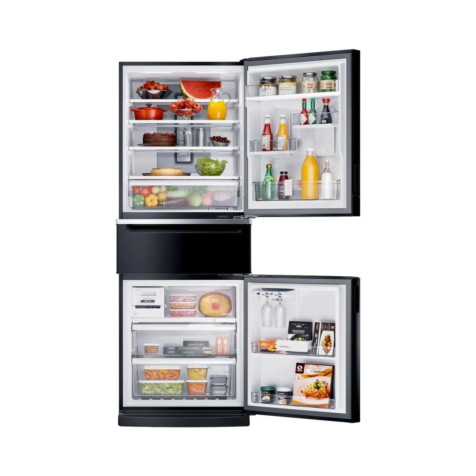 Geladeira Brastemp Inverse 3 Frost Free 419 Litros Cor Preta com Freeze Control Pro - BRY59CE - 3