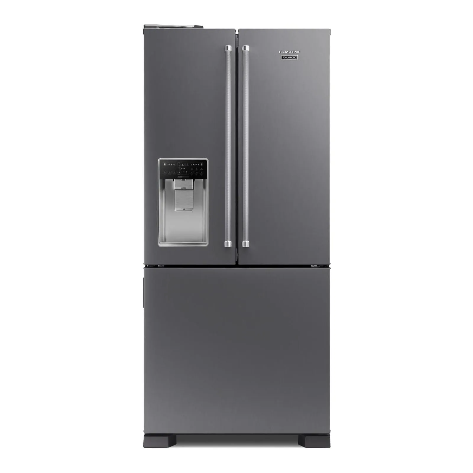 Geladeira Brastemp Gourmand Frost Free French Door Água e Gelo na Porta 515 Litros Cor Inox - BRH86AR - 1