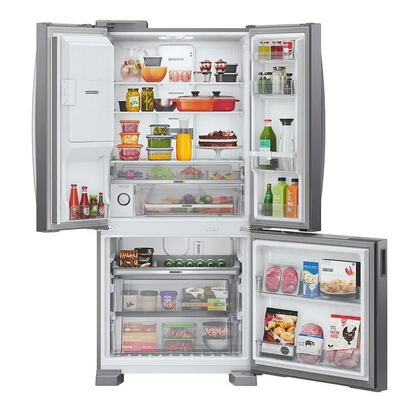 Geladeira Frost Free Brastemp French Door 515 Litros Inox com Água e Gelo na Porta - BRH85AK - 3