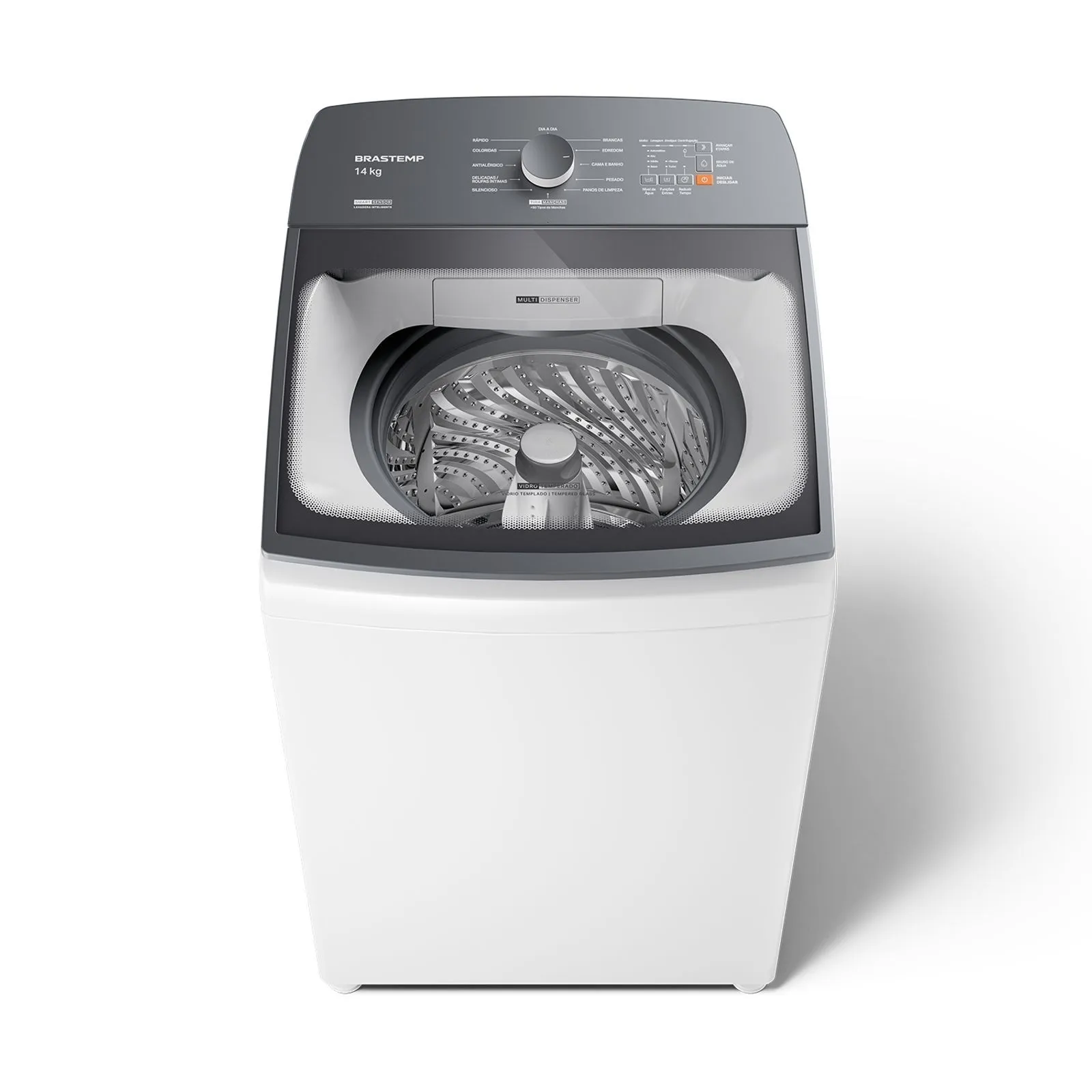 Máquina de Lavar Branca 14kg Brastemp com Smart Sensor e Reduzir Tempo - BWJ14AB - 1
