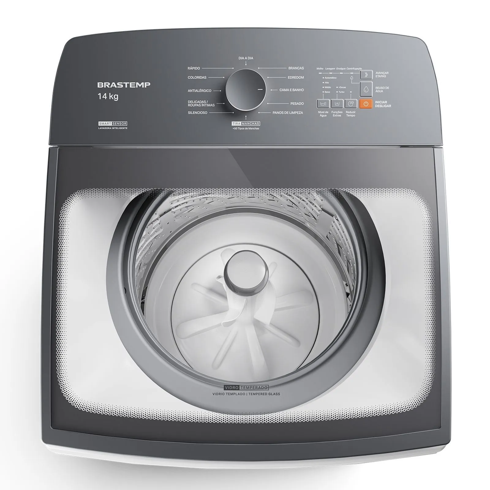 Máquina de Lavar Branca 14kg Brastemp com Smart Sensor e Reduzir Tempo - BWJ14AB - 3