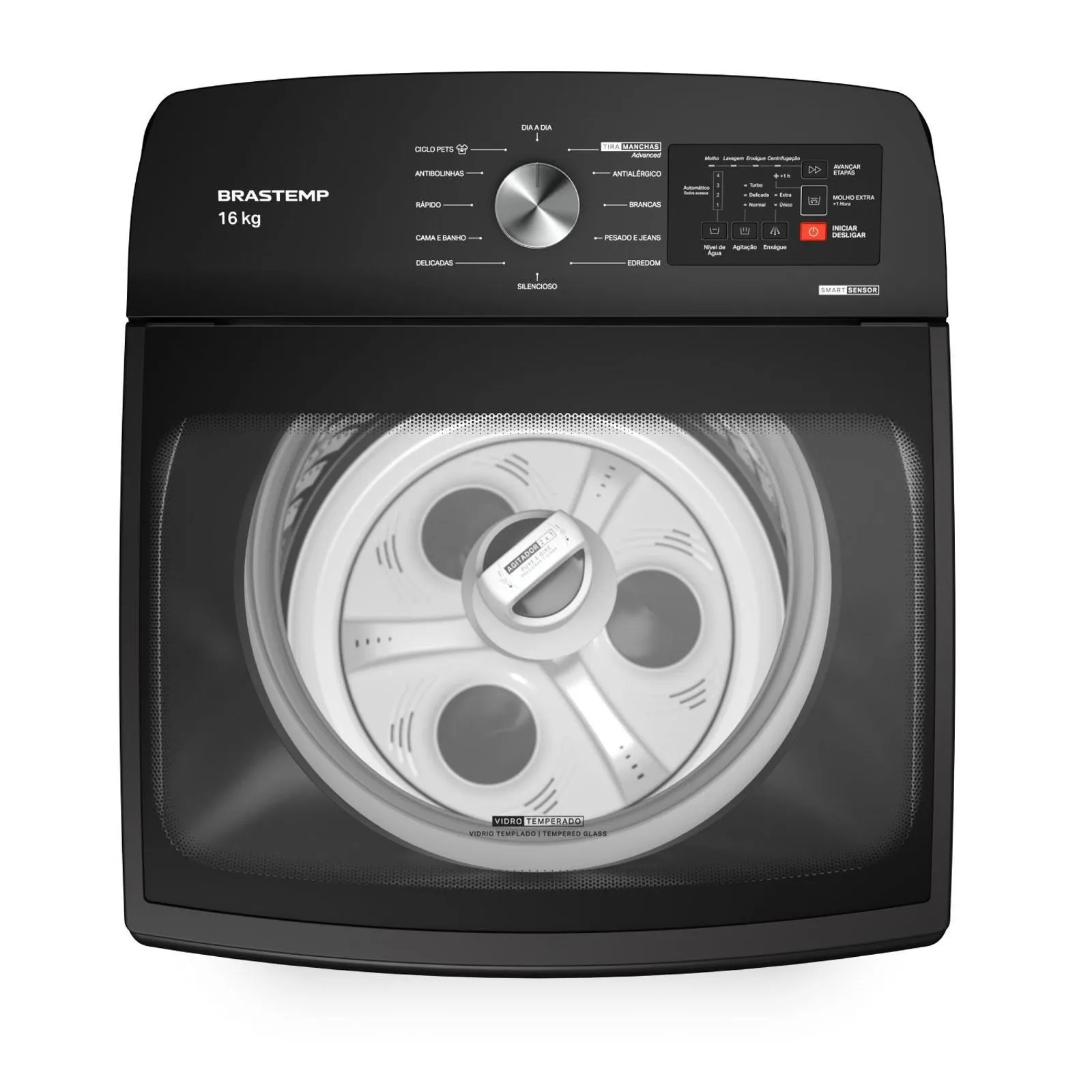 Máquina de Lavar - Brastemp 16Kg Cinza Platinum com Tecnologia Flex Wash e Ciclo Tira Manchas Advanced - BWY16A9 - 3