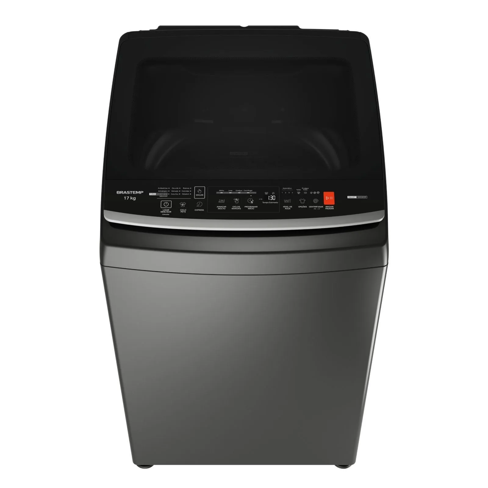 Máquina de Lavar Brastemp 17Kg Cinza Platinum com Design Infinity e Soft Close - BW17LTA - 1