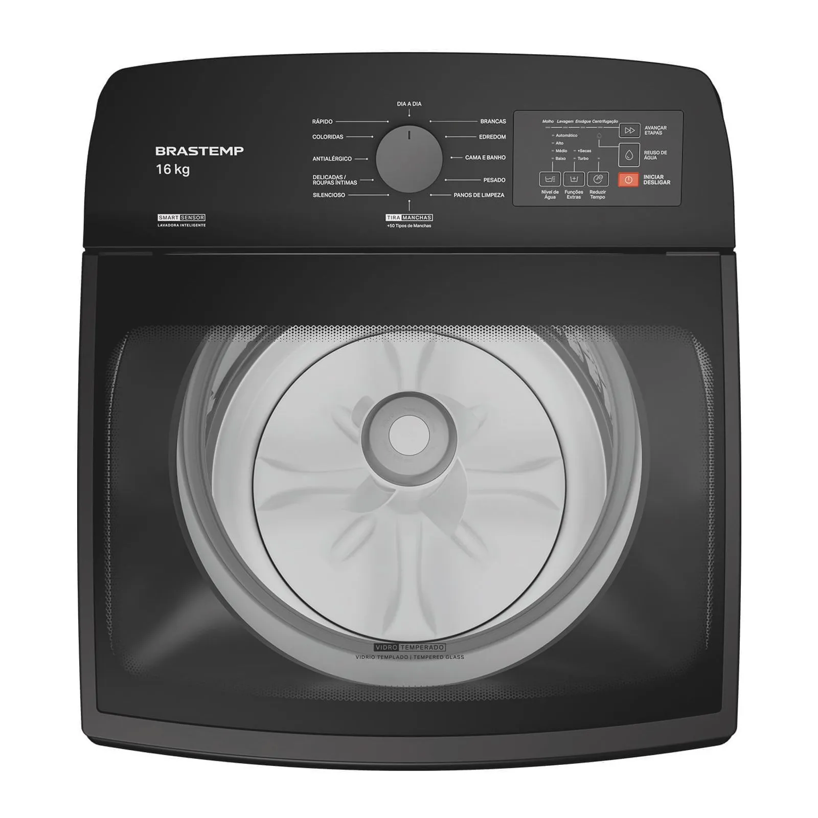 Máquina de Lavar Brastemp 16Kg Cinza Platinum com Ciclo Tira Manchas Advanced e Smart Sensor - BWF16A9 - 3