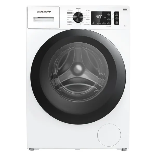 Lavadora de Roupas Brastemp 9kg branca com Smart Sensor, Tira Manchas Pro e Motor Inverter - BNF09AB