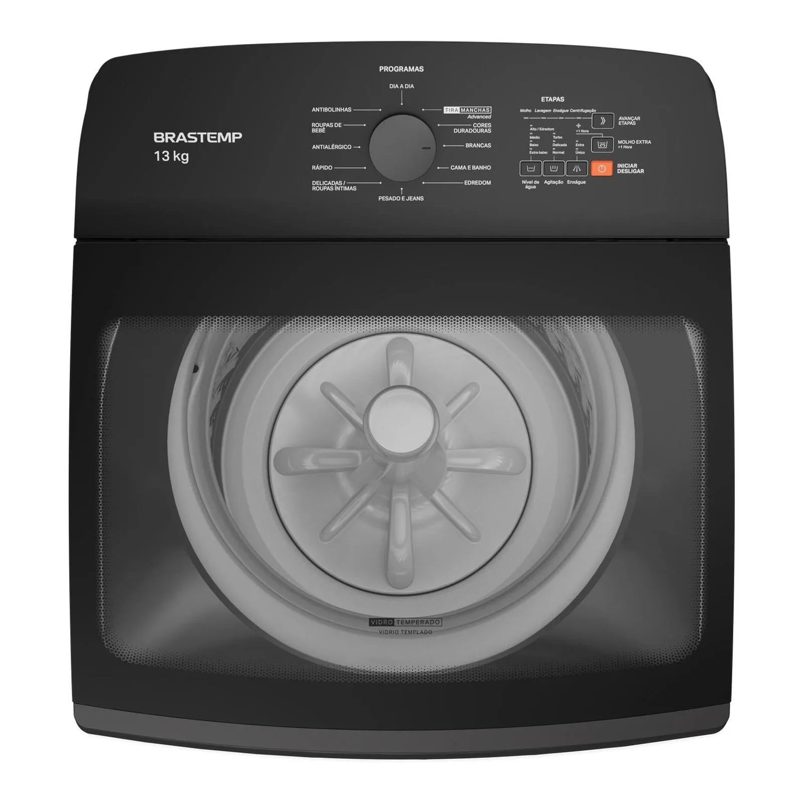 Máquina de Lavar Brastemp 13Kg Cinza Platinum com Ciclo Tira Manchas Advanced e Ciclo Antibolinhas - BWK13A9 - 3