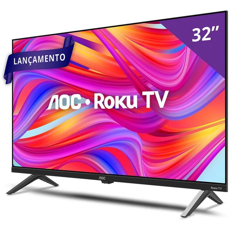 Smart TV 32" HD, Design sem bordas, Comando de voz, HDMI, USB, Wi-Fi Dual Band 32S5045/78G - AOC  - 2