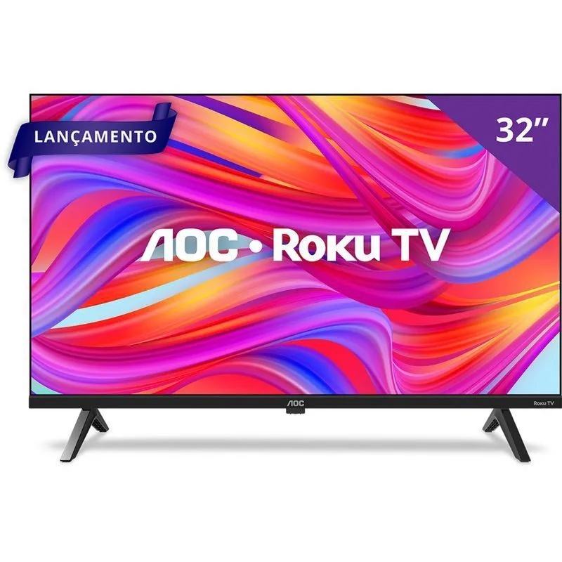 Smart TV 32" HD, Design sem bordas, Comando de voz, HDMI, USB, Wi-Fi Dual Band 32S5045/78G - AOC  - 1