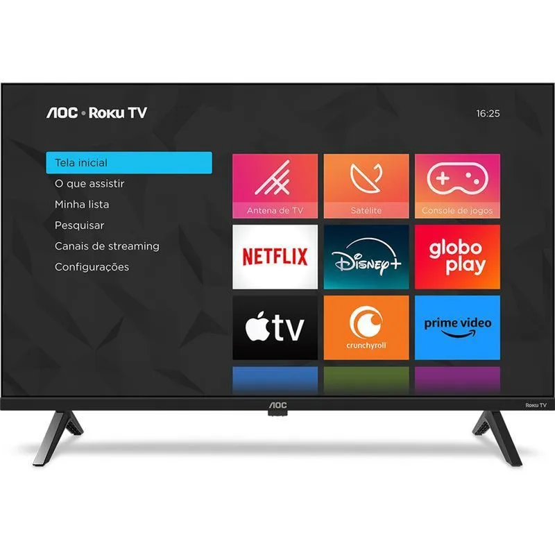 Smart TV 32" HD, Design sem bordas, Comando de voz, HDMI, USB, Wi-Fi Dual Band 32S5045/78G - AOC  - 2