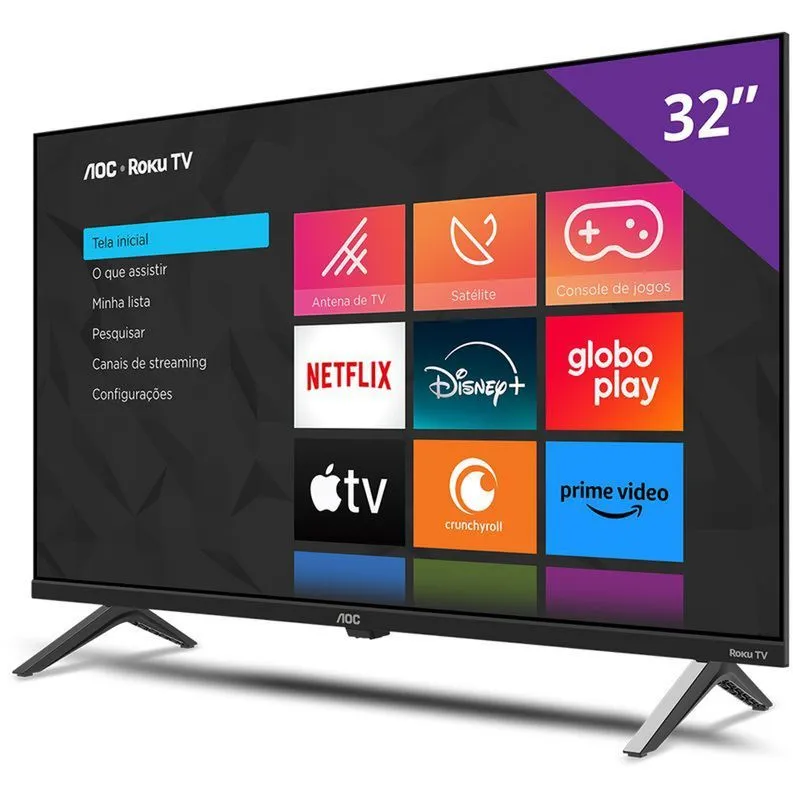 Smart TV 32" HD, Design sem bordas, Comando de voz, HDMI, USB, Wi-Fi Dual Band 32S5045/78G - AOC  - 3