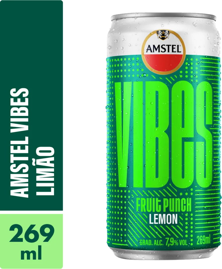 Amstel Vibes Limão Lata 269ml - Pack com 6 Unidades  - 1