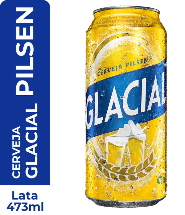 Cerveja Glacial Pilsen Lata 473ml - Pack com 12 Unidades 