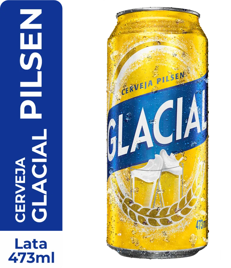 Cerveja Glacial Pilsen Lata 473ml - Pack com 12 Unidades  - 1